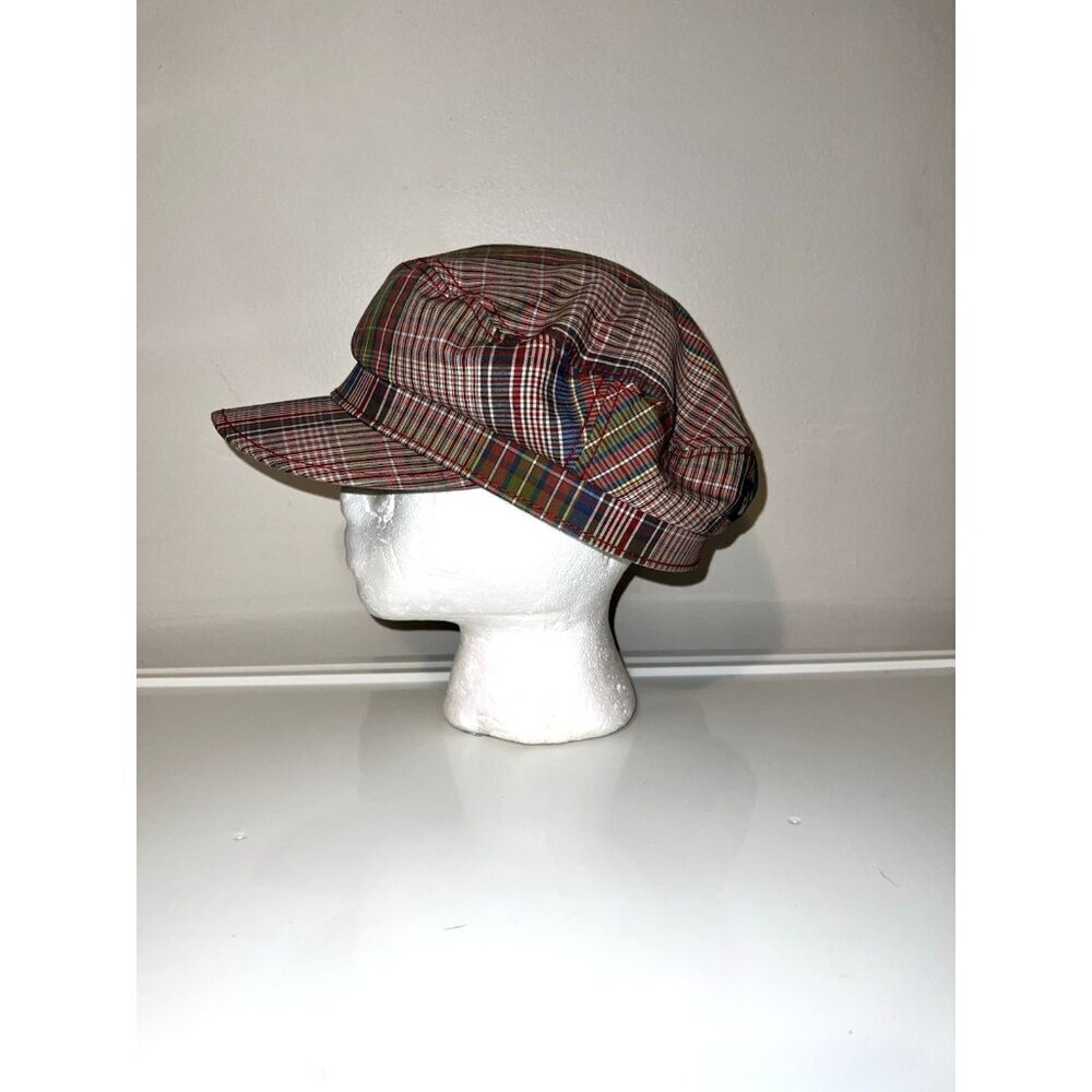 GOORIN BROS 100% Cotton Paperboy Hat Newsboy Plaid Print Sz M